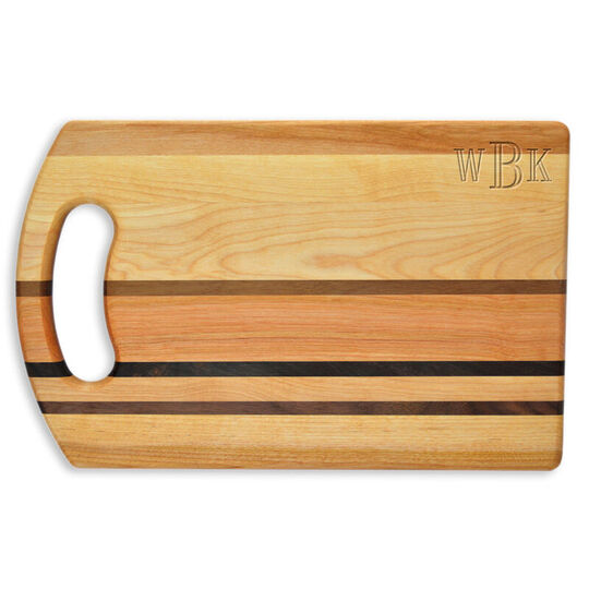 Block Monogram Horizon Medium 14-inch Wood Cutting Board